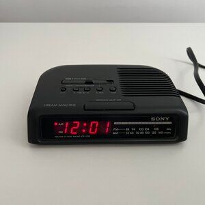 Vintage Sony ICF-C25 Black AM/FM Dream Machine Clock Radio